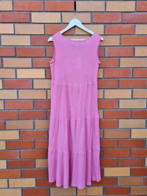 Selected Fashion Pink Tiered Cotton Dress | Best fit 10