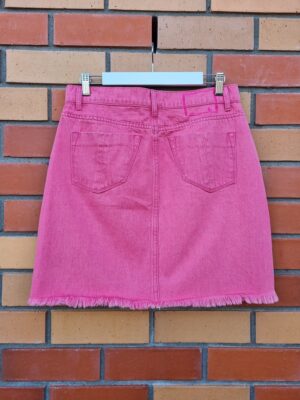 Federation Pink Asymmetric Denim Skirt | Best fit 10-12