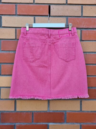 Federation Pink Asymmetric Denim Skirt | Best fit 10-12 - Image 2