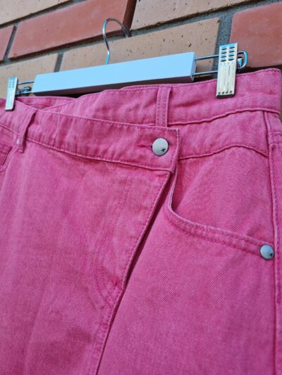 Federation Pink Asymmetric Denim Skirt | Best fit 10-12 - Image 3