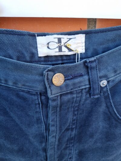 Calvin Klein Navy Button Fly Jeans | Best fit 10-12 - Image 4