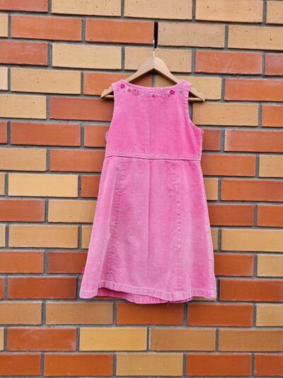 Youth Pumpkin Patch Pink Cord Dress | Size 8 - Image 4