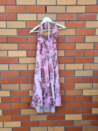 Staxs Pink Paisley Halter Dress | Best fit 12-14