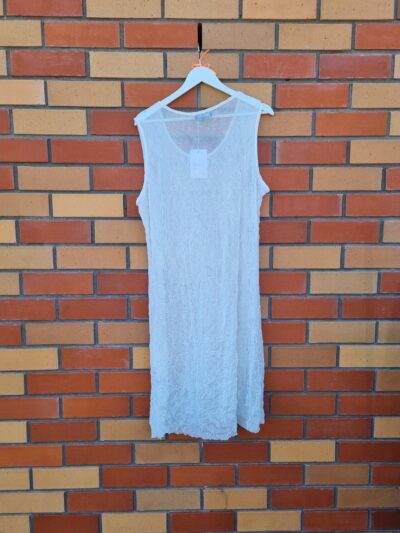 Jellicoe NZ Made White Crinkle Sheer Dress | Best fit 16-20 - Image 3