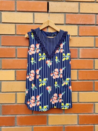 Kids Stile Benetton Navy Fruit print Dress | Size 6