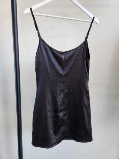 Review Australia Black Satin Slip Dress | Best fit 10-12 - Image 4