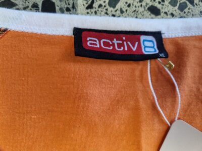 Activ8 Orange Navy Raglan Varsity Tee | Best fit 14-16 - Image 4