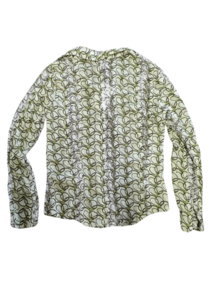 Beline Paris Green Lace Print Snap Button Shirt | Best fit 10-12
