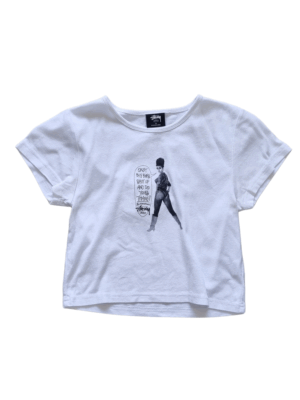 Stussy White Big Boys Graphic Baby Tee | Best fit 10