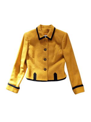 Albert Nipon Mustard cropped Wool Jacket | Best fit 8-10