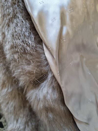 Leonard Berg & Co Faux Fur Beige Coat | Best fit 10-14 - Image 5