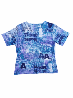 Jean De Lourcy Blue Print Mesh Tee | Best fit 16-18