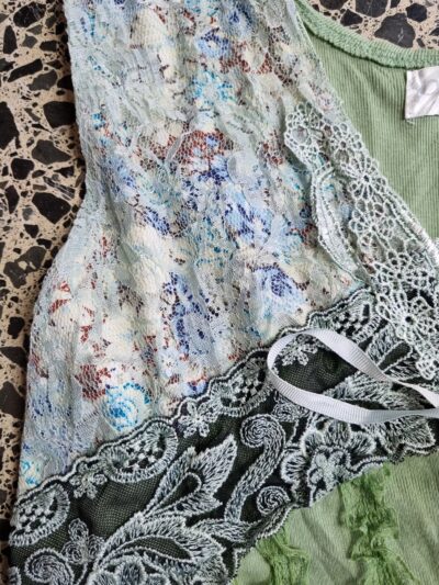 Pretty Angel Green Lace Tie Tank Top | Best fit 16-18 - Image 4