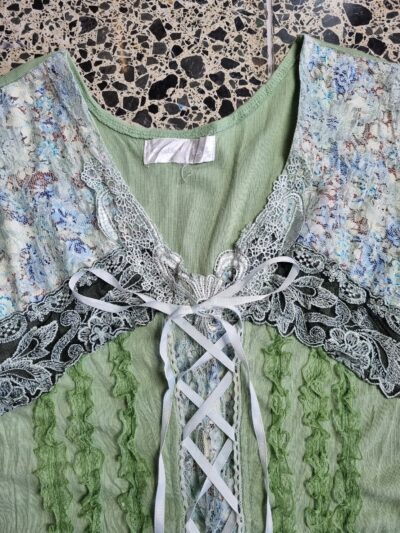 Pretty Angel Green Lace Tie Tank Top | Best fit 16-18 - Image 3