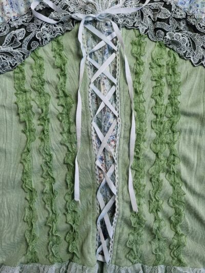 Pretty Angel Green Lace Tie Tank Top | Best fit 16-18 - Image 5