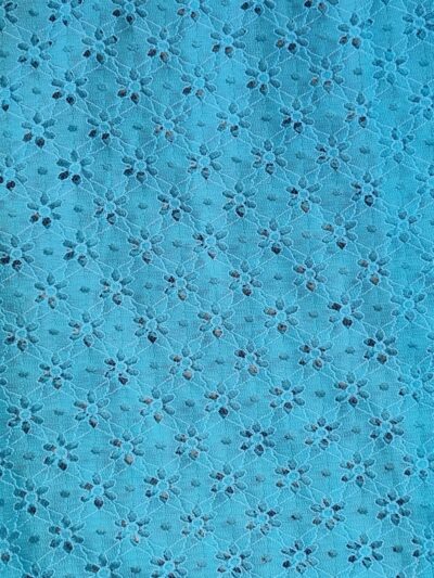 Vintage Light Bue Flower Lace S/S Shirt | Best fit 10-12 - Image 4