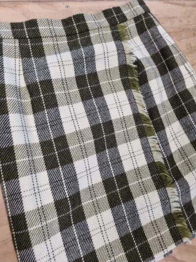 Mondi Green Tartan Wool Blend Mini Skirt | Best fit 8-10 - Image 3