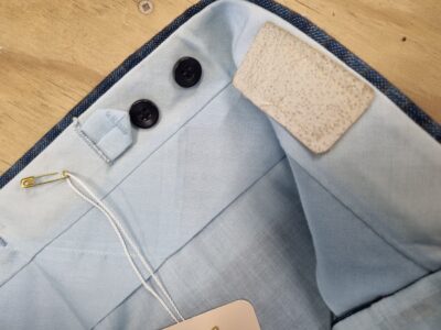 Vintage Blue Plaid Flared Trousers | Best fit M/10 - Image 6