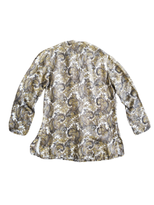 Wesco Yellow Brown Pasiley Lurex Button Up Top | Best fit 10