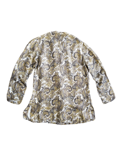 Wesco Yellow Brown Pasiley Lurex Button Up Top | Best fit 10 - Image 2