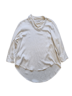 Gregory Cream Handkerchief Neck L/S Top | Best fit 10-12
