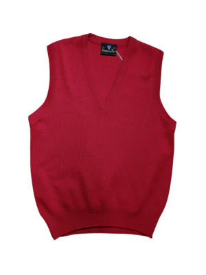 Edward Lenton Red Wool Blend Knit Vest | Best fit L/12-14