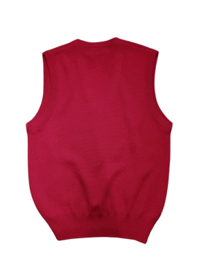 Edward Lenton Red Wool Blend Knit Vest | Best fit L/12-14