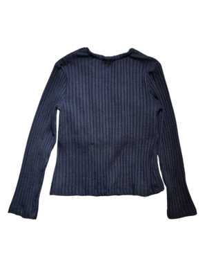 Joseph Ribkoff Black Faux fur Knit Zip Cardi | Best fit 14-16