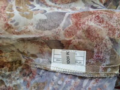 Miss Deb Cream Red Blue Paisley Sheer Shirt | Best fit 12-14 - Image 6