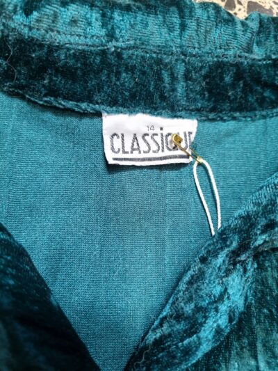 Classique Teal Velour Button Up Shirt | Best fit 12-14 - Image 7