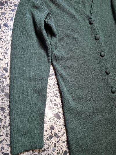 Elle B Khaki Wool Knit Cardigan | Best fit 6-10 - Image 4