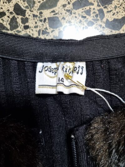 Joseph Ribkoff Black Faux fur Knit Zip Cardi | Best fit 14-16 - Image 5