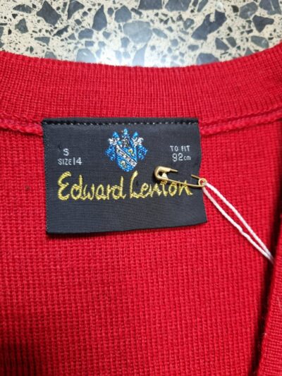 Edward Lenton Red Wool Blend Knit Vest | Best fit L/12-14 - Image 5