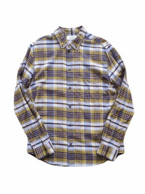 COS Purple Mustard Tartan Shirt | Best fit M-L