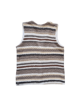 Marsh Landing Brown 3D Knit Vest | Best fit M