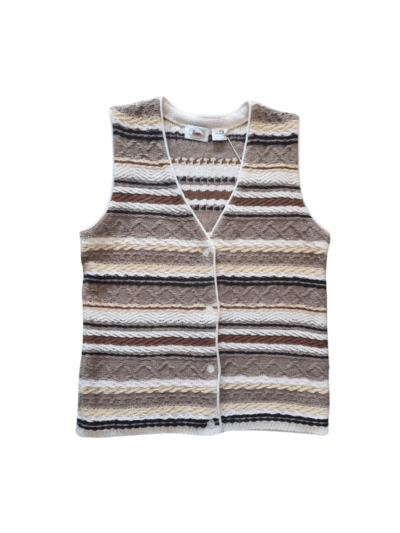 Marsh Landing Brown 3D Knit Vest | Best fit M