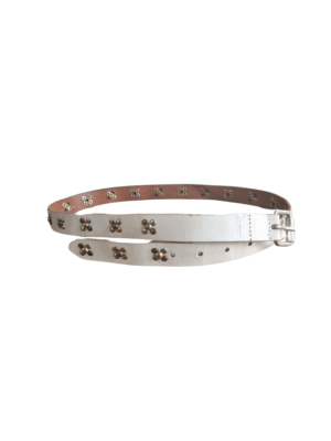 Esprit White Leather Studded Belt