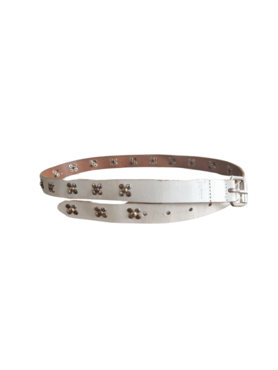 Esprit White Leather Studded Belt - Image 2