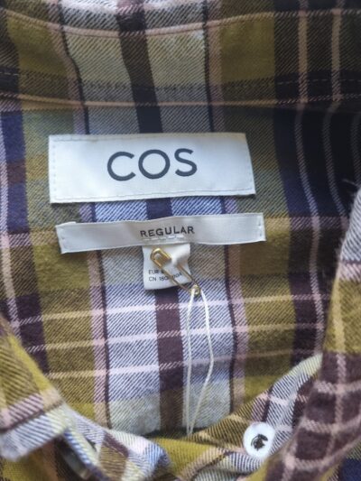 COS Purple Mustard Tartan Shirt | Best fit M-L - Image 7