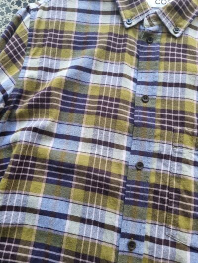 COS Purple Mustard Tartan Shirt | Best fit M-L - Image 4
