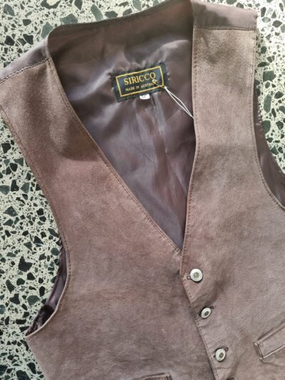 Siricco Brown Pig Suede Waistcoat | Best fit M - Image 4