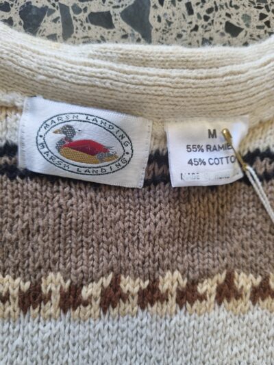 Marsh Landing Brown 3D Knit Vest | Best fit M - Image 4