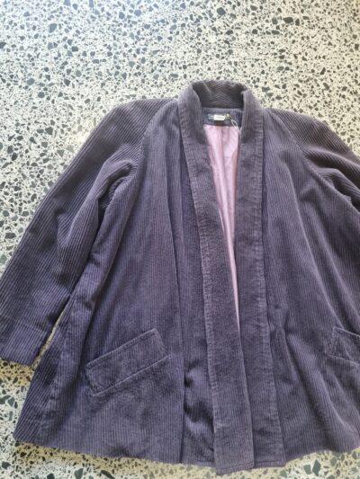 Mainstreet NZ Made Plum Cord Swing Jacket | Best fit 10-16 - Image 3