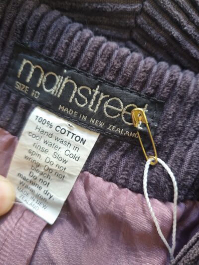 Mainstreet NZ Made Plum Cord Swing Jacket | Best fit 10-16 - Image 6