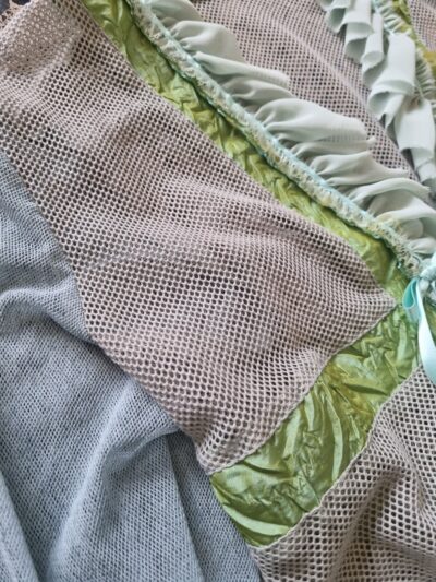 Annah S Teal Mesh Ruffle Cardigan | Best fit 10-12 - Image 5