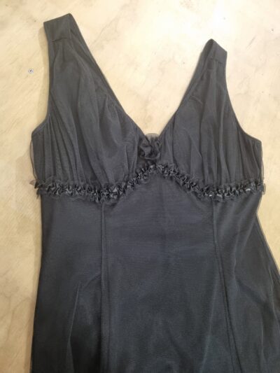 Staxs Black Mesh Rosette Midi Dress | Best fit 10-12 - Image 3