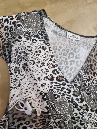 Joseph Ribkoff Animal Print Crossover Mini Dress | Best fit 10 - Image 4