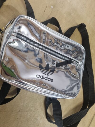 Adidas Silver Rectangle Convertible Backpack - Image 3