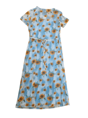 Milako Blue Sunflower Midi Dress | Best fit 10-12