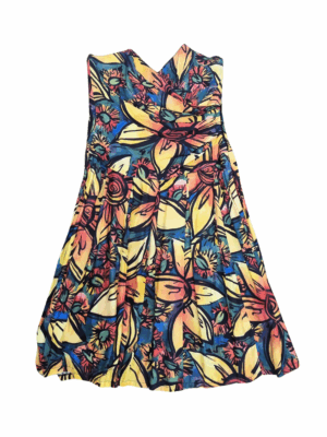 Thornton Hall Strapless Yellow Flower Print Midi Dress | Best fit 12
